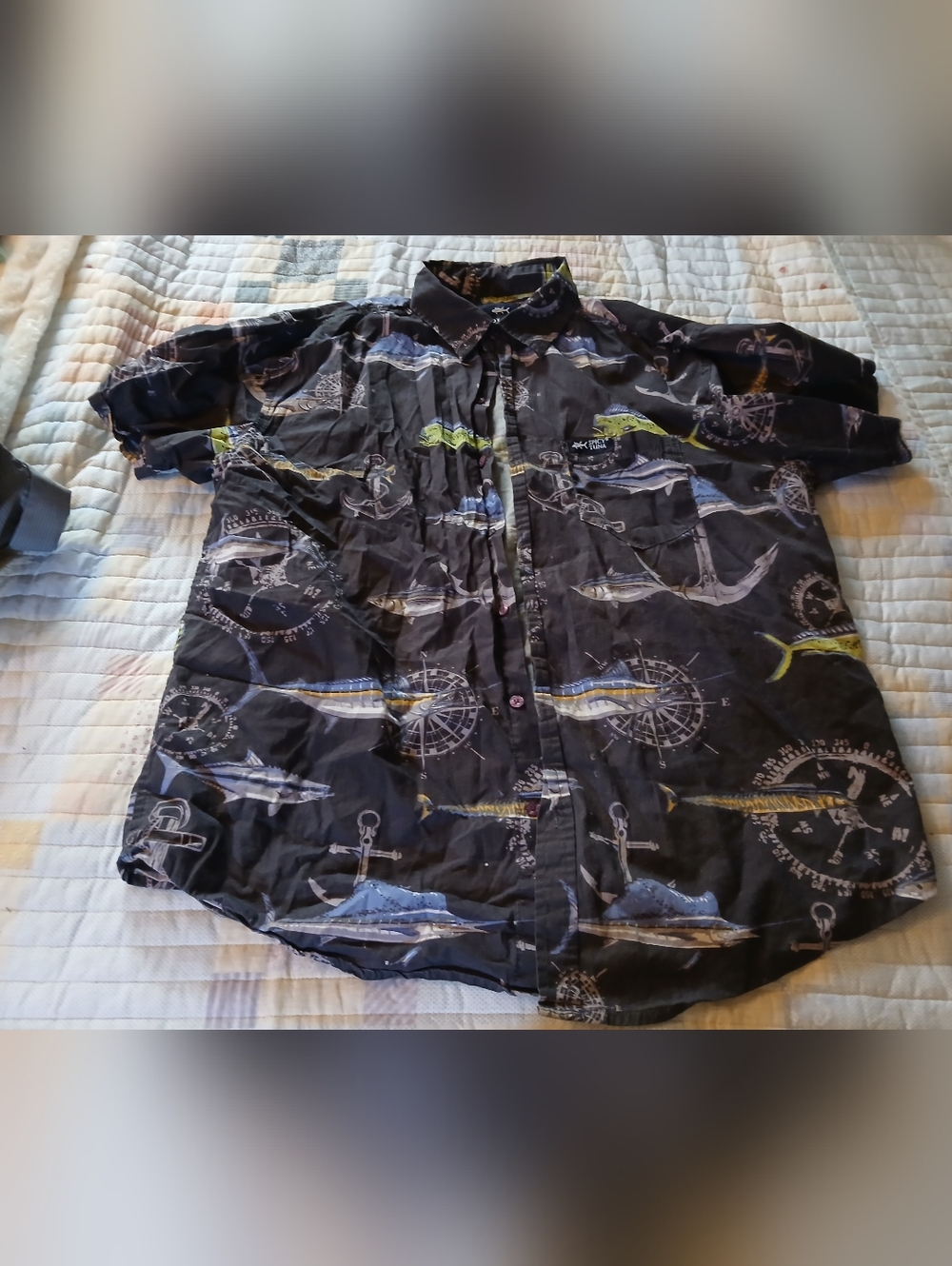 Casual Short-Sleeve Button-Down Shirt
